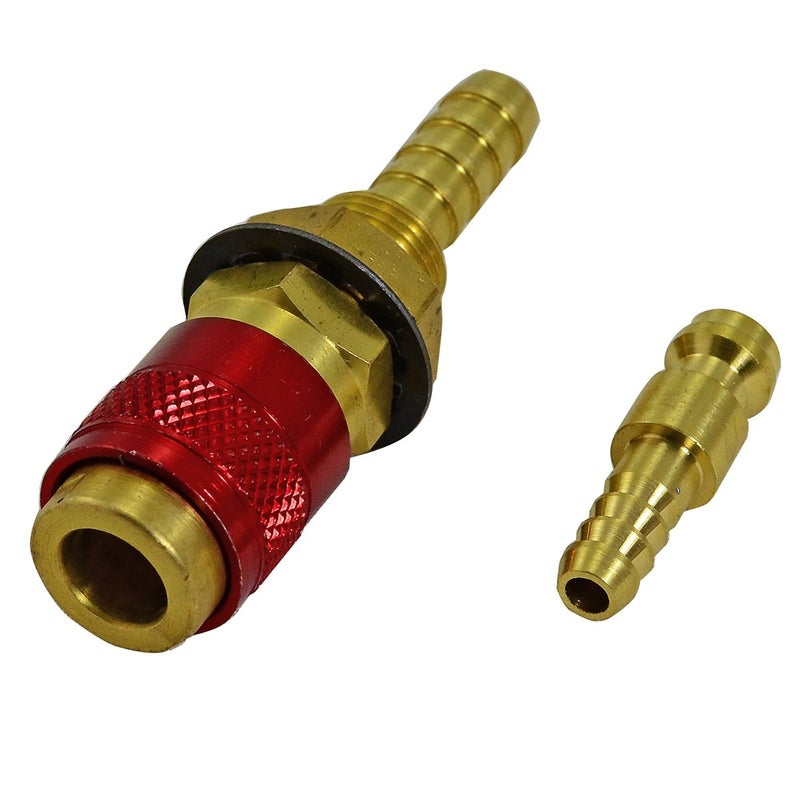 RIVERWELD Argon Quick Connect Fittings Hose Connector for QQ300 PTA DB SR WP 17 18 26 TIG Welding Torch Red Blue Gold Color 3set - Image 3